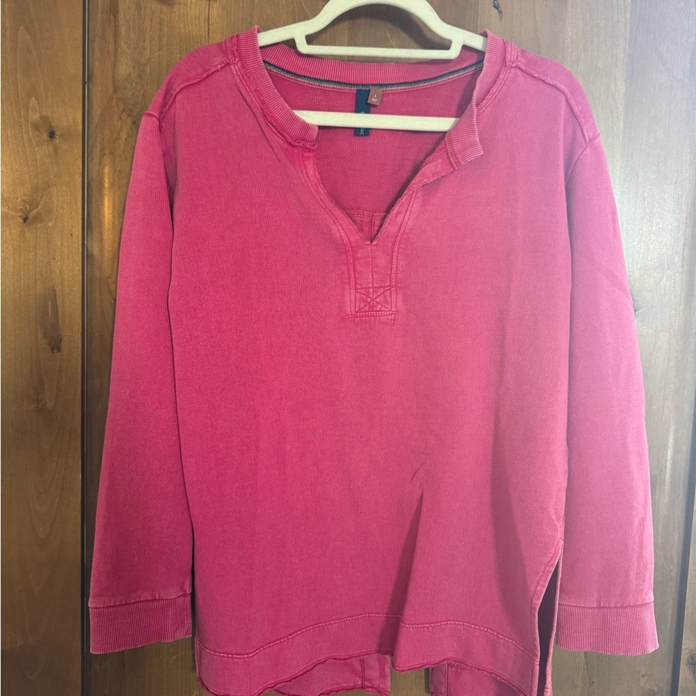 Pilcro Pink Long-Sleeve Pullover Sweater